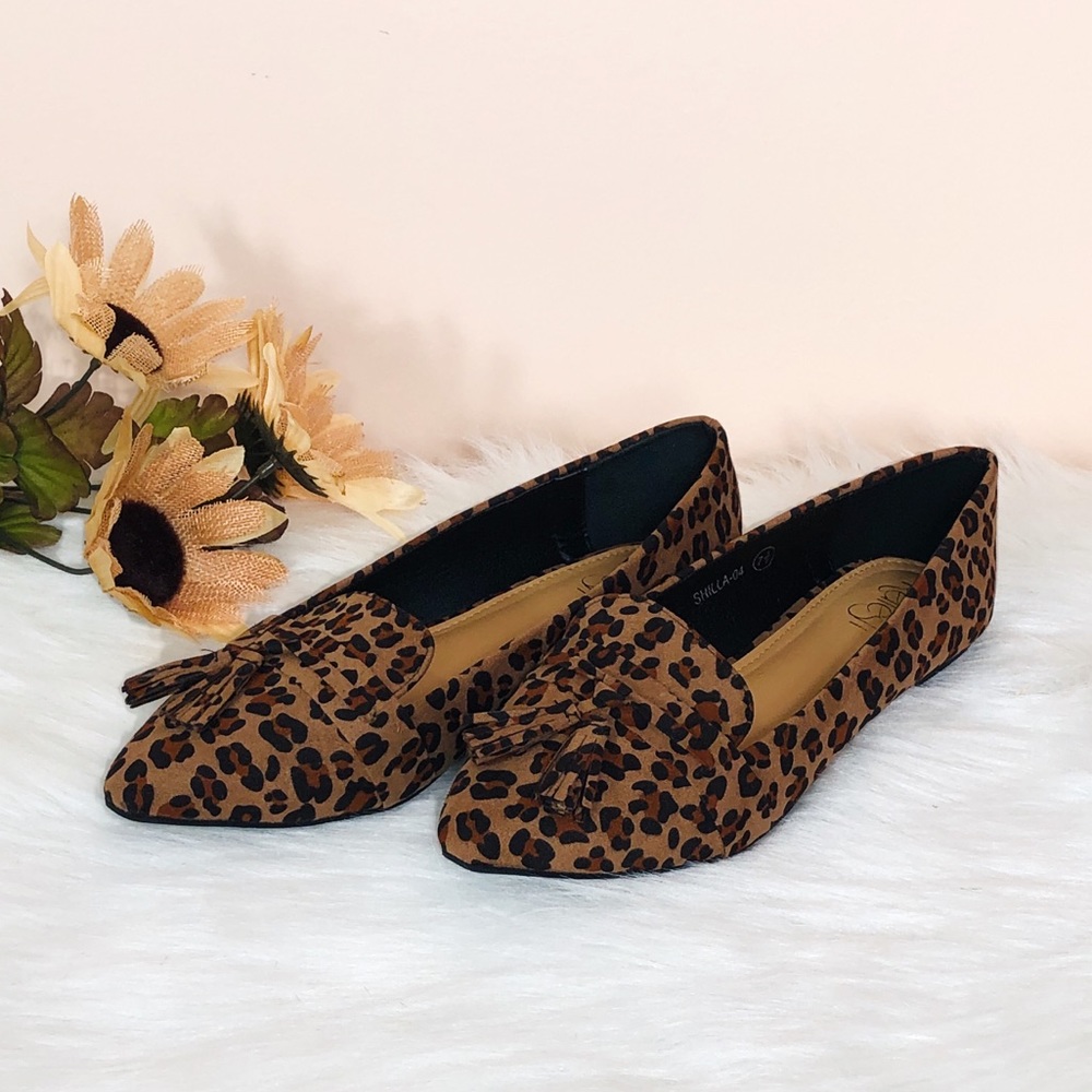 ⚡️3 RESTOCK Leopard print pointed toe tassel- shoe - Picture 3 of 5